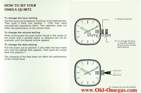 omega watch time adjustment|how to set Omega Watch.